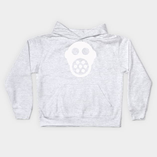 white mask Kids Hoodie by Black mask brand